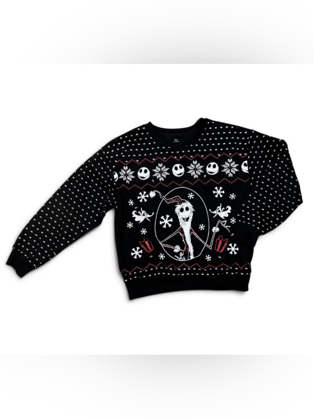 Disney Nightmare Before Christmas Jack Skellington Light Up Sweater Womens Med